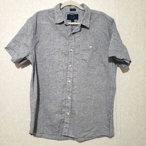 EVEN TIDE GRAY Casual Button Down Shirt Classic Collar..SIZE:L